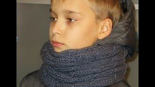 Снуд спицами подростку для начинающих