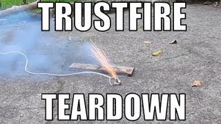 Lithium Ion battery explosion. Trustfire 18650 teardown and destruction. RCHacker #6