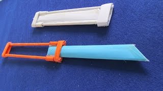 Как сделать складной нож с помощью бумаги - бумаги нож - Игрушка меч