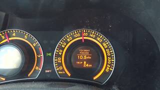 Тест по расходу топлива Toyota Corolla 1.4L E150 2008 г.в при скорости 120 км/ч