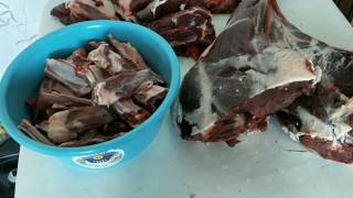 Разделка мяса косули