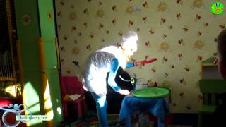 Шоу мыльных пузырей - Смурфетта на детский праздник