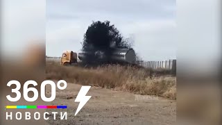 В Якутии из цистерны фонтаном забила нефть