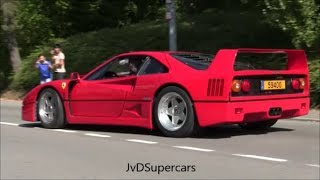 Supercars Leaving Car Meet - 2x F40, Carrera GT, Aventador SVJ, F12 TDF, 991 GT3 RS..Loud SOUNDS!