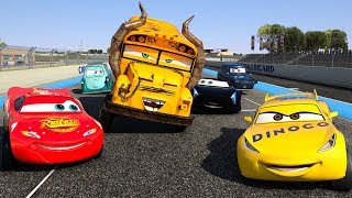 CARS Famous Race Track Racing Jackson Storm vs Miss Fritter vs Lightning McQueen Cruz Ramirez PART 5
