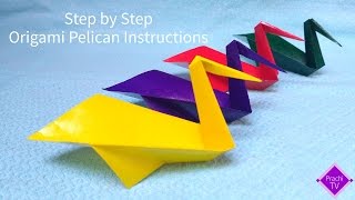 Origami Bird: How to make Origami Pelican step by step | origami bird easy