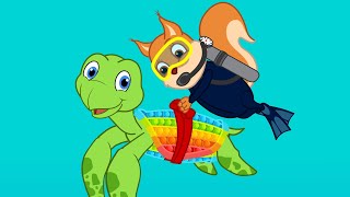 Famille d'Écureuil - Écaille De Tortue Pop It Animé 2021 en Français