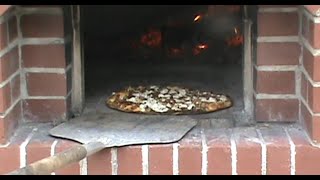 Bacon ,Carmelized Onion and Goat Cheese Pizza , from the Wood Fired oven