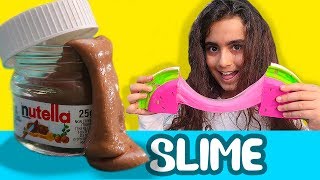 NUTELLA and WATERMELON SLIME | Umikids Mira ile slime oyunları