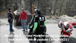 Kawasaki Ninja ZX6R 2009 Fly By Video.Top Speed is 130MPH on This Canyons. Sportbike Motorcycle VLOG