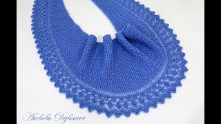 Шарф спицами с ажурной каймой. Мастер класс. Knitting scarf. Master class.