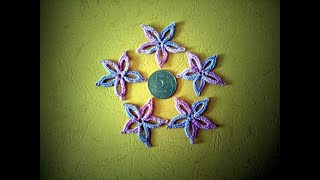 Ажурный маленький цветок крючком. Ирландское кружево. Crochet openwork small flower. Irish lace