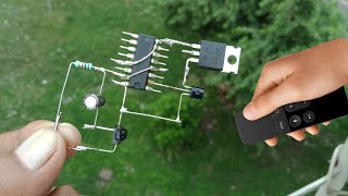 DIY REMOTE CONTROLLED SWITCH CIRCUIT USING BT136, TSOP, BC547 TRANSISTOR AND IC CD4017.