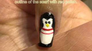 Peppermint Penguin Nails: Honorable Mention to Toxicomana81's Four Seasons Natural Nail Art Contest