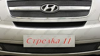 Защита радиатора HYUNDAI STAREX (H-1) II 2007-2015г.в. (Черный) - strelka11.ru
