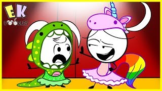Pretend Play Costume Show Dress Up!!!! Halloween Costume Runway for Kids with EK Doodles!