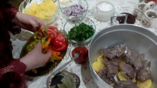 ՊԱՏՐԱՍՏՈՒՄ ԵՆՔ ԽԱՇԼԱՄԱ (շերտավոր)/ՍԱԹԵՆԻԿԻՑ - ХАШЛАМА по армянски - KHASHLAMA/cuisine Satenik/