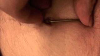 Piercing base of navel