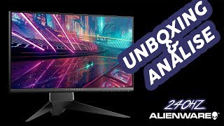 Unboxing e analise do Monitor Alienware Free-sync De 24.5" (AW2518HF)