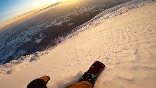 INSANE Volcano Snowboard Descent in Japan