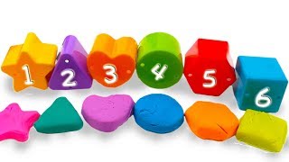 Учим геометрические фигуры с пластилином Play Doh. Развивающий мультик для детей Мультик про фигуры.