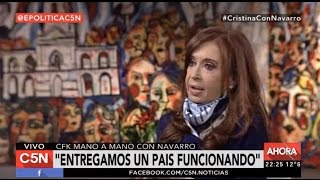 Entrevista a Cristina por C5N, desde el Instituto PATRIA
