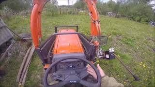 Кубота GL-200 по целине. (Японский минитрактор)