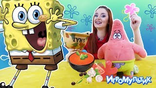 ТАНЯ МУР, СПАНЧ БОБ и ПАТРИК: суп для СКВИДВАРДА! Игра Мультик.
