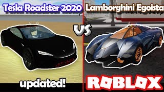 TESLA ROADSTER 2020 vs LAMBORGHINI EGOISTA (updated) | Roblox