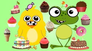 SAPO E PINTINHO AMARELINHO SE DÃO MAL DEPOIS DE COMER TODOS OS DOCES