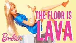 Floor is Lava Challenge at Home | Barbie