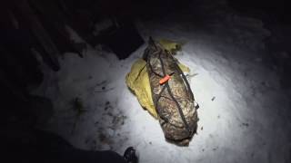 Зимняя походная палатка с печкой, Буран, сугробы, ночевка зимой, один в тайге