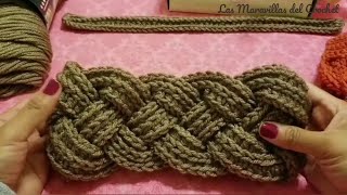 ?Diadema Trenzada A Crochet (Ganchillo) (Subtitled in English) #LasMaravillasdelCrochet