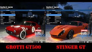GTA 5 DLC - New Grotti GT500 VS Stinger GT. Sport Classic Battle #1