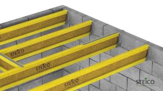 Steico Joist . Монтаж балок перекрытия.