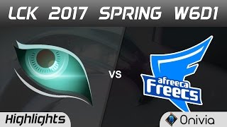 KDM vs AFS Highlights Game 1 LCK Spring 2017 W6D1 Kongdoo Monster vs Afreeca Freecs