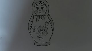 Учимся рисовать матрешку