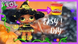 LOL Doll EASY HALLOWEEN GLITTER WITCH COSTUME! CUSTOM DIY! - L.O.L Surprise Doll