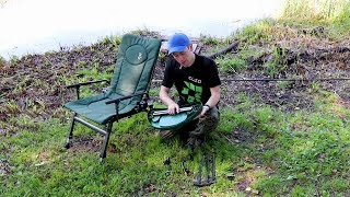 ОБЗОР рыболовного КРЕСЛА FOTEL F5R и первая рыба на МАТЧЕВОЕ УДИЛИЩЕ / FISHING CHAIR FOTEL F5R