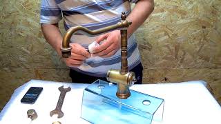 Jado Retro L 4433 бронза, замена картриджа в смесителе. Replacing the cartridge in the mixer. ☎☎☎