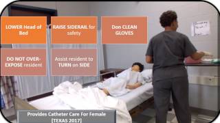 2018 PEARSON VUE - PROVIDE CATHETER CARE FOR FEMALE [TEXAS 2018]