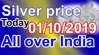 Silver rate today:silver price today in India (october 2019) silver rate