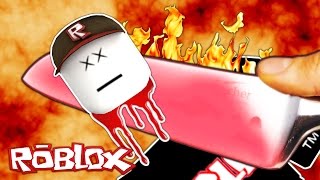 GLOWING 1000° KNIFE vs. ROBLOX GUEST
