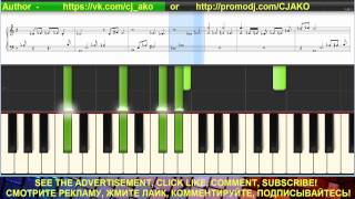 CJ AKO Ласковая Грусть Synthesia Самая красивая мелодия Piano Music на пианино Музыка для души