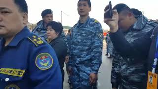 Пожар на Ошском рынке. Между милицией и продавцами произошла стычка