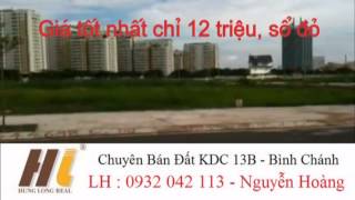 Bán đất nền 13b conic - 6x20 - đường vành đai 60m - giá 13tr  0932.042.113