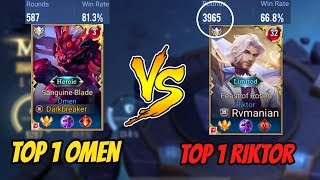 TOP OMEN VS TOP RIKTOR - SOLO LANE BATTLE  | AoV | 傳說對決 | RoV | Liên Quân Mobile