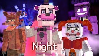 MINE Nights at Freddy's ORIGINS | Night 1 | Five Nights at Freddy's Minecraft Roleplay