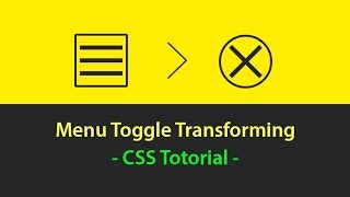 Transforming Hamburger Menu - Pure Css Animated Toggle Icon - Plz SUBSCRIBE Us For Daily Videos