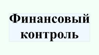 Финансовый контроль